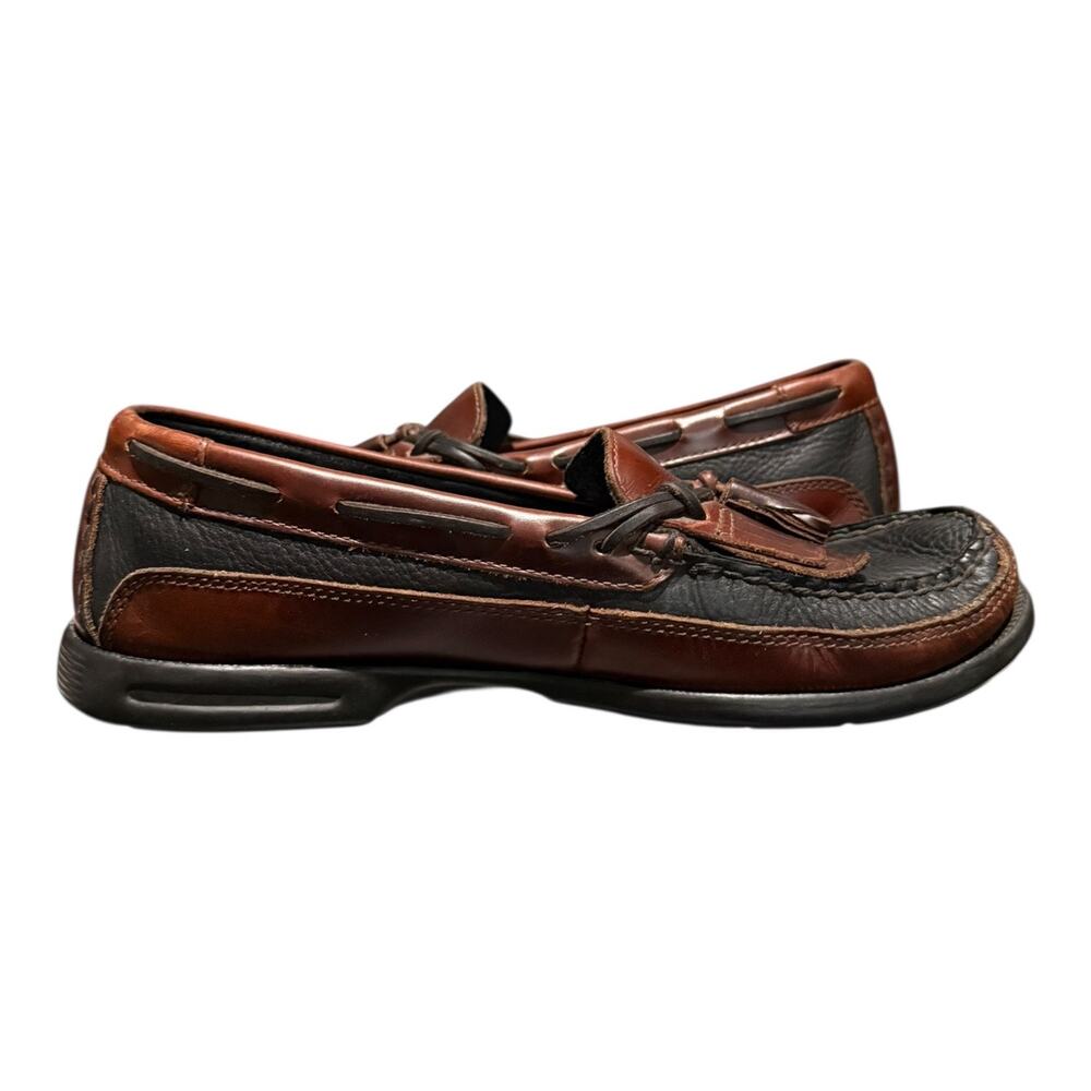 Sperry Top Sider Men's Size 9 M Black Brown Leather Comfort  Kiltie Loafers - Picture 8 of 9